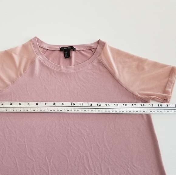 Forever 21 Pink Shortsleeve Short Sundress / slip dress,  Medium - Picture 5 of 5